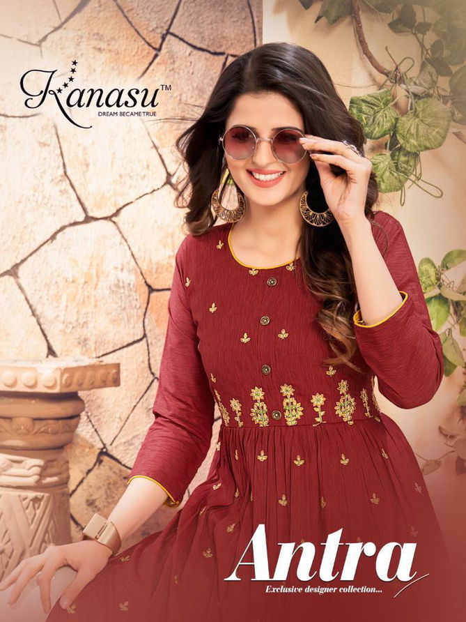 Kanasu Antra New Latest Ethnic Wear Designer Kurti Collection